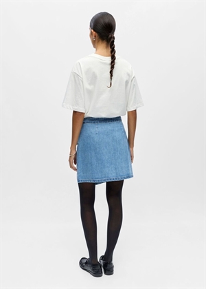 Rosie mw denim short wrap skirt Blue Denim Object 